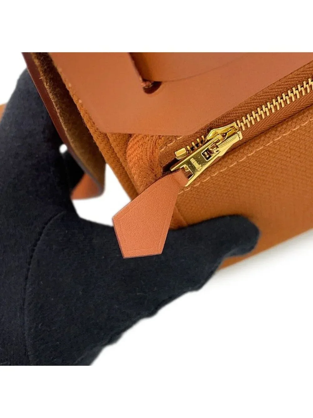 Hermes Shoulder Bag Herbag Zip Mini Fauve Gold Toile Ash Vache Hunter